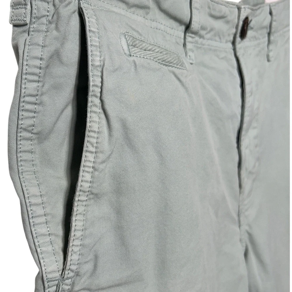 Billy Reid Chino Shorts 100% Pima Cotton Sage‎ Size 28 / 8